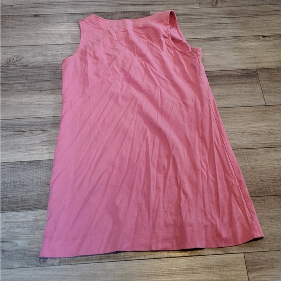 New York & Company Pink V-Neck Dress – XL Sleeveless Stretch Barbiecore Cotton - Picture 8 of 13